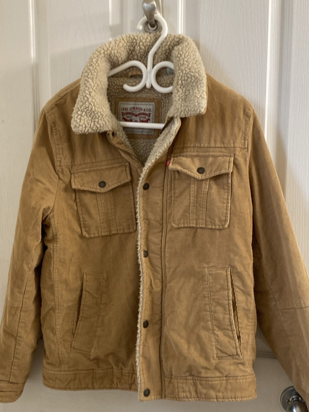 Levi's Men's Tan Sherpa-Lined Corduroy Jacket size S